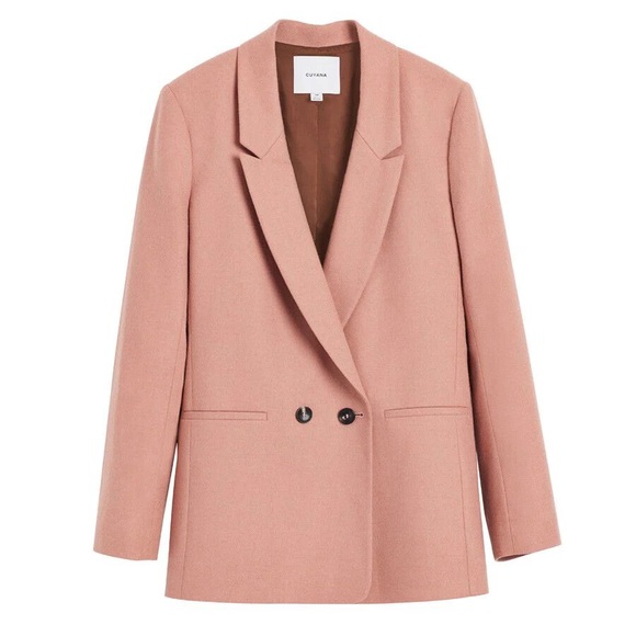 Cuyana Jackets & Blazers - Cuyana Wool Double Breasted Blazer in Dusty Rose, Size XS